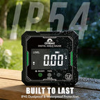 Digital Angle Finder with Green Laser, 4-side Magnetic Digital Laser Level - color: Green