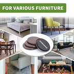 Furniture Sliders for Carpet 16 PCS - 3 1/2" Brown - size: 16 PCS 3 1/2 inch Brown