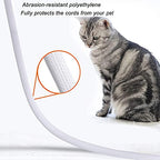 Cable Management Sleeve, Split Design, 10FT - 1/2 Inch, White - color: White, size: 1/2"-10ft