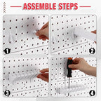 Novabright 1 Pc White Pegboard Screwdriver Holder Pegboard Accessories - color: White
