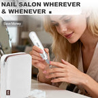Electric Nail File Drill 2000 mAh Cordless Rechargeable Nail Filer LED Lamp - color: Silver