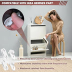 Shoe Cabinet Hinge and Stopper Replacement Part #110364 and #116713 - size: 110364 and 116713 (4 Pack)