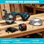 Cordless Circular Saw, 6"Brushless Circle Saw with 2x6.0Ah Battery