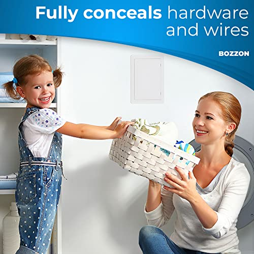 BOZZON Access Panel for Drywall - 8 x 16 in - Wall Hole Cover - Access Door - Plumbing Access Panel for Drywall - Heavy Durable Plastic White - size: 8 x 16