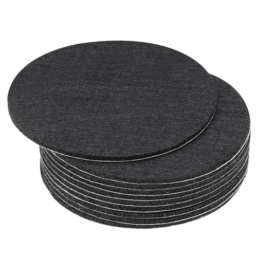 PATIKIL 3 Inch Diameter Lamp Base Felt, 10Pack 2mm Thickness Round Soft Adhesive Non-Slip Anti-Scratch Backed Felt for Lamp Furniture DIY Craft, Black - color: Black, size: 3 Inch