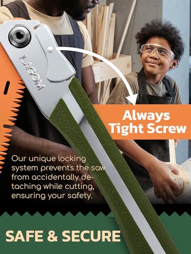 LAGOM Folding Pruning Saw | 11.4" Curved Blade | SK5 Steel | Secure Lock - style: Curved 11.4" Single