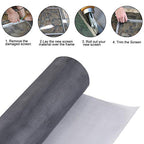 Fiberglass Screen Roll 36" x 100' A Continuous Roll UV Protection Install and Repair Door and Window Screen (36" x100', Black) - color: Black, size: 36" x 100'