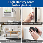 Kikerike Self Adhesive Foam Tape Weatherstrip 1/2In x 1/4In x 42Ft High Density Foam Insulation Strips Seal Weather Stripping with Strong Adhesive for Door and Window Sound Isolation Soundproofing - size: 1/2in x 1/4in x 42Ft