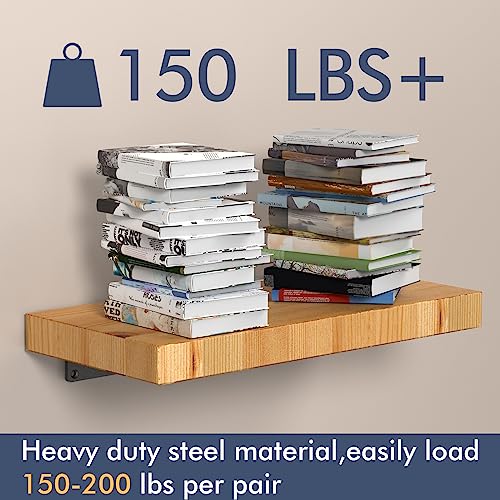 Starunder 10 Inch Floating Shelf Brackets,8 Pack L‑Shape Shelf Supports - size: 10 Inch