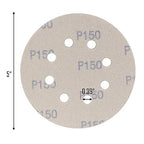 5-Inch 8-Hole Hook and Loop Sanding Discs, Orbital Sander Sandpaper Discs, 100 Pieces Round Sandpaper Set, 150 Grit - size: 150-Grit