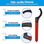 6pcs Coilover Spanner Wrench Set, C-Shape Shock Spanner Hook Wrench Tools - color: 6pcs