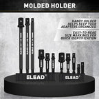 11-Piece Impact Socket Adapter Set, 1/4-Inch Hex Shank, 1/4" 3/8" 1/2" Impact Socket Driver Set, Drill Sockets Extension Bit, Sockets Driver Adapter, Drill Extension with Holder - style: Impact Socket Adapter Set