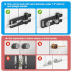 AST French Door Lock for Double Doors, Adjustable, 3 Brass Keys, Key Alike - style: Matte Black with Keyed Alike