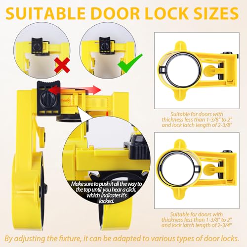 Door Hinge Jig, Door Lock Installation Kit with Door Latch Mortise Tool (D) - size: D