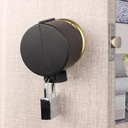 Door Knob Lockout Device with Padlock,Black - color: Black