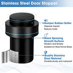 Chumia 20 Pcs Floor Mounted Door Stopper Stainless Steel,Black - color: Black