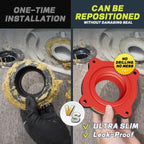 Toilet Flange Repair Kit & Elastic Wax Ring with Caulk Tape, Universal Fit - style: TF02-RI Flange Kit