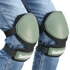 Tactical Knee Pads for Work, Hunting, Construction, Gardening, Paintball w/Foam Padding, Hard Shell & Adjustable Straps (Green) - color: Green