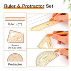 YPLUS Geometry Set, Protractor and Compass Set for Students, 11Pcs (Pack of 2) - size: 1 Count (Pack of 22)