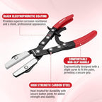 WORKPRO 3-Piece Ratcheting Hose Pinch Off Pliers Set, 8", 10", 12" Pliers - color: Red