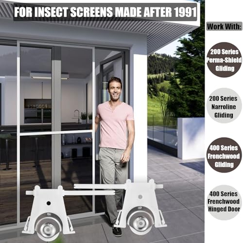 Sliding Screen Door Roller Assembly - style: 2 Pack Lower Rollers