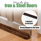Evelots Magnetic Metal Door Draft Stopper, Brown, 1 Pack