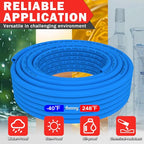 CheeMuii 76 Pcs Brass DOT Air Line Fittings with 1/4" & 3/8" DOT Air Hoses - size: 2ROLL-80PCS-BLUE