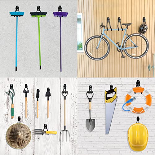 HUPBIPY 12 Pack Garage Hooks Heavy Duty, Wall Mount Ladder Hooks - color: 12 Pack Orange