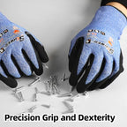 Schwer A4 AIR-SKIN Cut Resistant Work Gloves, Ultra Lightweight, AR3900, L - color: Blue, size: Large