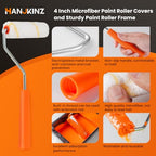 100 Pack Microfiber Paint Roller 4 Inch, 3/8 Inch Nap - size: 4 Inch,100 Pack
