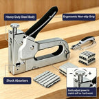Heavy Duty Staple Gun, 3-in-1 Adjustable Stapler with Remover and Staples