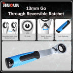 29PCS Pass Through Socket Set, 1/4" Drive Go-Thru Ratchet Kit