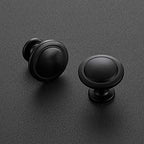 Ravinte Matte Black Cabinet Knobs Zinc Drawer Knobs, 1-1/4 Inch, 30 Pack - color: Black