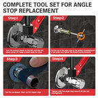 Plumbing Tools with Angle Stop Wrench & Compression Sleeve Puller - style: Angle Stop Wrench with 1/2-Inch Compression Sleeve Puller