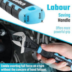 DURATECH 8-Inch Wide Jaw Adjustable Wrench - color: Black & Blue, size: 8-Inch