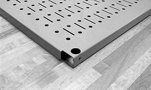 Wall Control Pegboard Rack Horizontal Metal Pegboard Garage Tool Storage Pack - Two 32-Inch Wide x 16-Inch Tall Easy To Install Peg Boards (Grey) - color: Grey