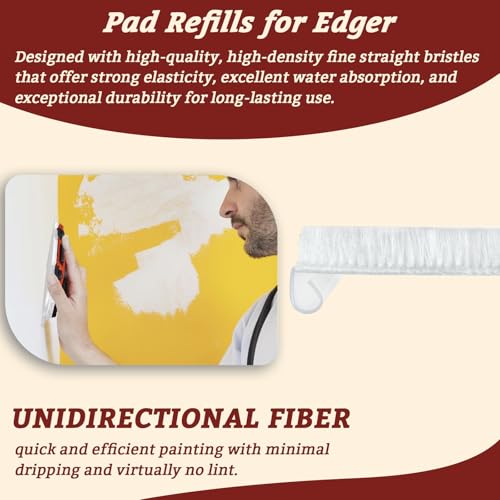 10 Pack of Paint Edger Replacement Pads - Pad Refills for Edger - Replacement Pad Refills for Paint Edger Tool - color: 10 Packs