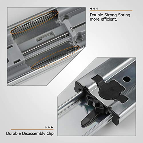 LONTAN 1 Pair Soft Close Drawer Slides 18 Inch Heavy Duty Cabinet Rails - color: Silver-Soft Close, size: 18 Inch - Drawer Slide