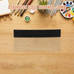 SEWACC Stainless Steel Scarifier - Texture Graining Comb Tool - DIY Wall Paint Scraper for Textured Patterns Plaster Art and Home Decoration Easy to Use