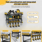 Power Tool Organizer Wall Mount, 150LBS Capacity, 3 Tier, 4 Drill Holders - size: 16.5" Width 3-Tier