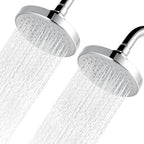 High Pressure Shower Head - 4.7“ Powerful Bathroom Pressure Boosting Rain Showerhead - Perfect Universal Replacement for Rainfall Shower Heads (2 Pack, Chrome) - style: 2 Pack Chrome