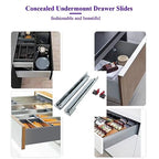 Undermount Soft Close Drawer Slides 15 Inch 6 Pairs Full Extension - size: 15 Inch