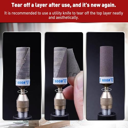 15PCS 1200 Grit Sanding Drums for Rotary Dremel Tool - size: 1200 Grit