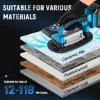 Tile Vibration Tool 250mm Suction Cup 882lbs/400kg Adsorption Handheld Tile Installation Leveling Machine Tile Vibrator Tool for Tiling Leveling Laying Max.28000r/Min 9 Speeds
