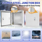 Outdoor Electrical Box 20x16x6 NEMA 4X IP66 Waterproof Junction Box - size: 20 x 16 x 6''