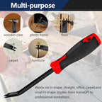 Heavy Duty Upholstery Staple Remover Puller Tool, Black Red - color: Black Red