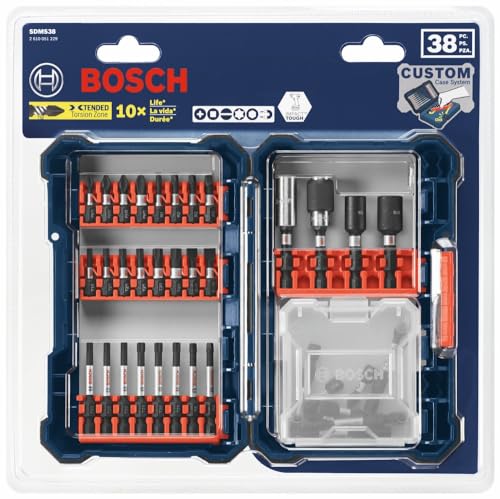 Bosch SDMS38 38 pc. Impact Tough™ Screwdriving Custom Case System Set - size: Various in, style: Screwdriving