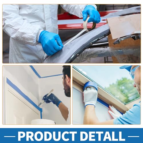 Painters Tape Easy Removal 0.1 Inches x 52.5 Yards White - color: White, size: 0.1 Inches x 52.5 Yards