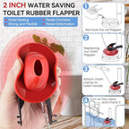 Saillong 6 Set Universal Toilet Tank Replacement Kit, Include Fill Valve, 2 Inch Low Flow Rubber Flapper, Front Mount Toilet Flush Brass Handle, Adjustable, Quiet, Easy Install Repair Kit