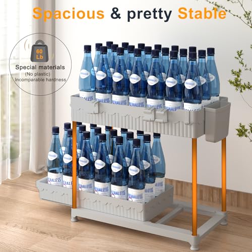 Sevenblue 3-Pack 2-Tier Under Sink Organizers with Sliding Drawers - color: Gray, size: 12.8 Inch